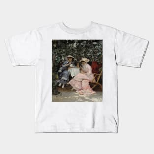 Sitting Under the Arbor by Hugo Birger Kids T-Shirt